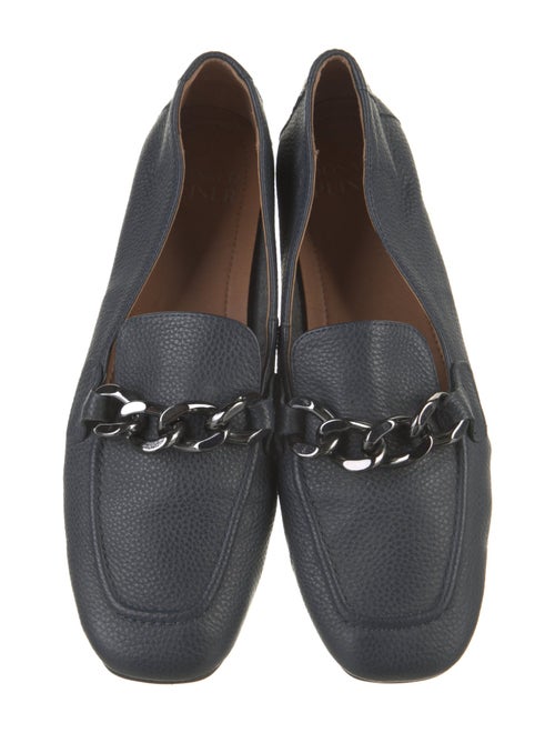 Donald Pliner Leather Chain-Link Accents Loafers