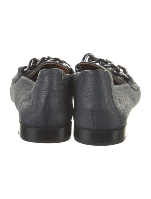 Donald Pliner Leather Chain-Link Accents Loafers