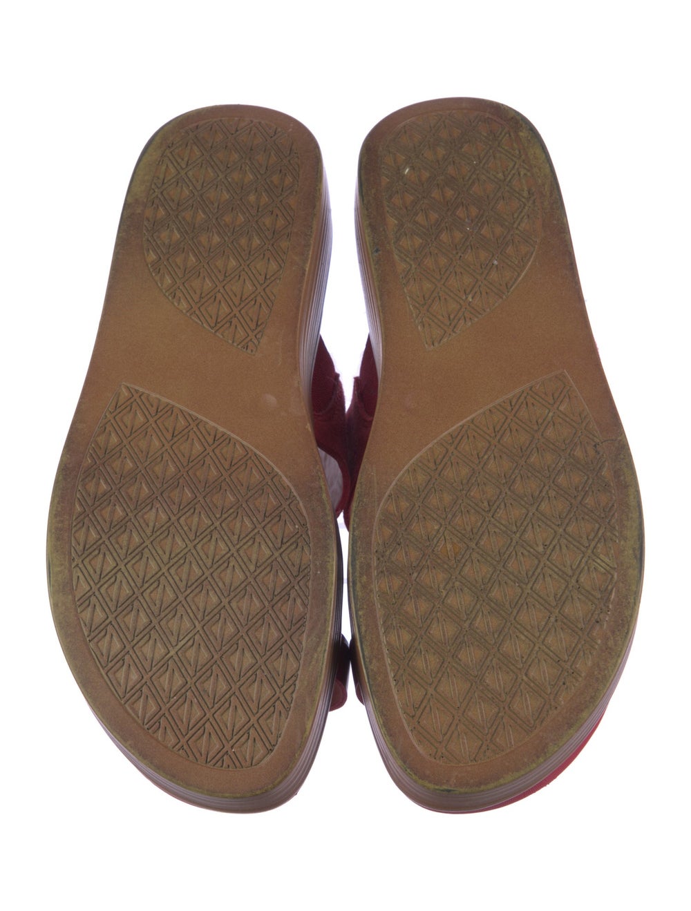 Donald Pliner Suede Slides Red Platform - image 5