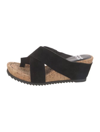 Donald Pliner Suede Slides