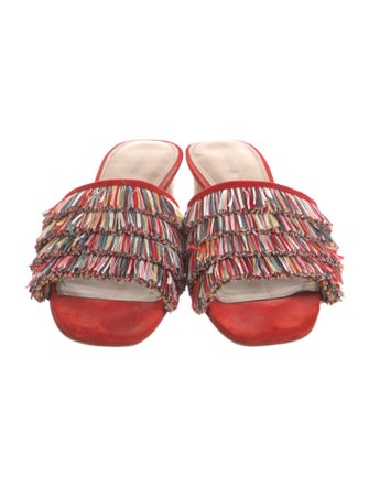 Donald Pliner Suede Printed Slides