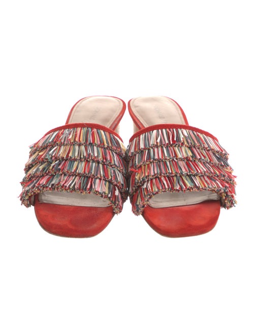 Donald Pliner Suede Printed Slides