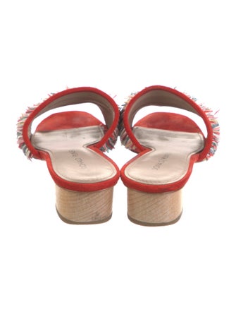 Donald Pliner Suede Printed Slides