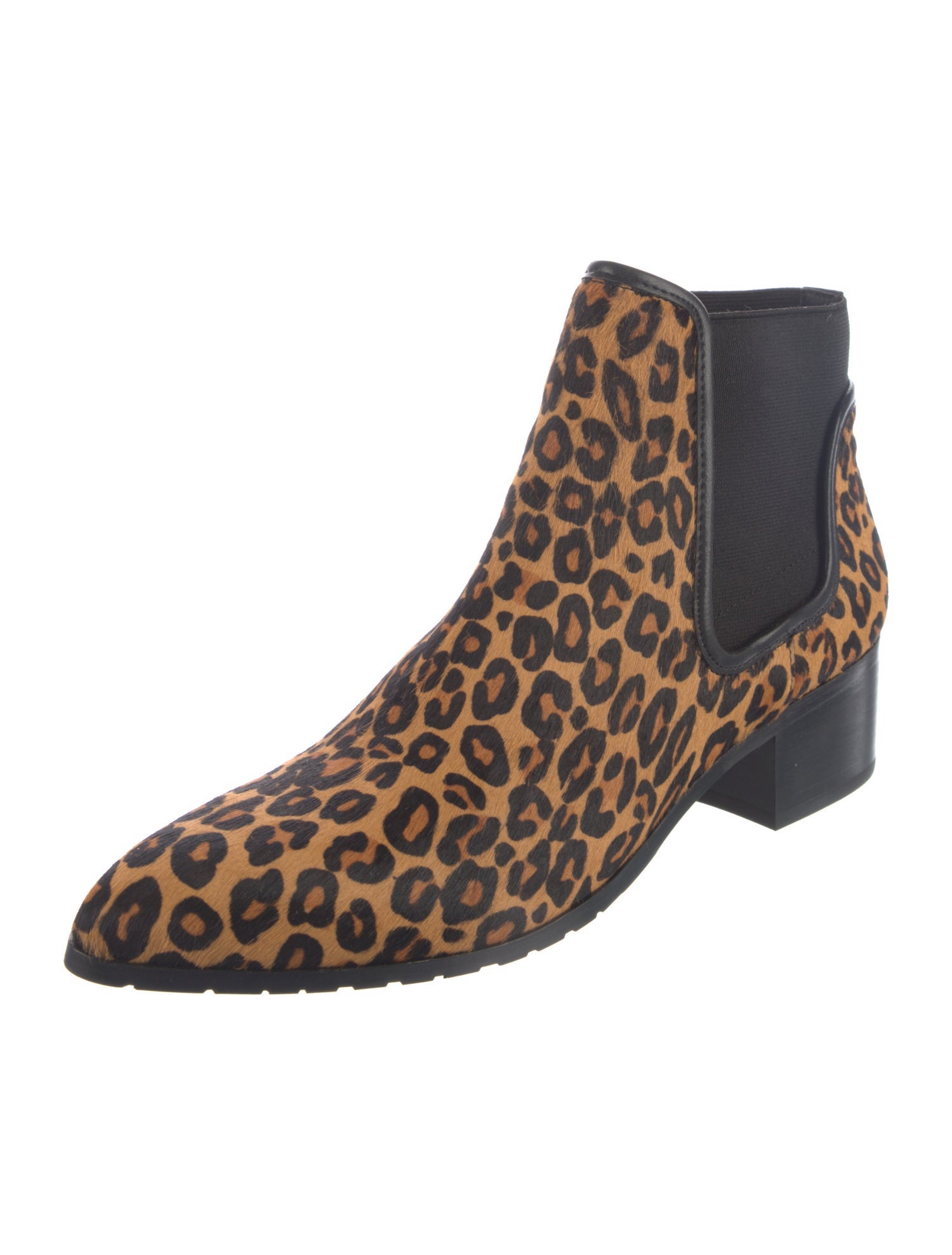 Donald Pliner Ponyhair Animal Print Chelsea Boots
