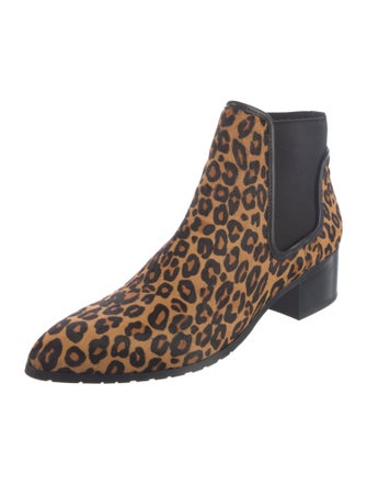 Donald Pliner Ponyhair Animal Print Chelsea Boots