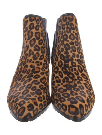 Donald Pliner Ponyhair Animal Print Chelsea Boots