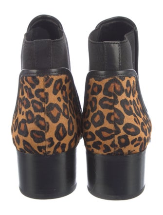 Donald Pliner Ponyhair Animal Print Chelsea Boots