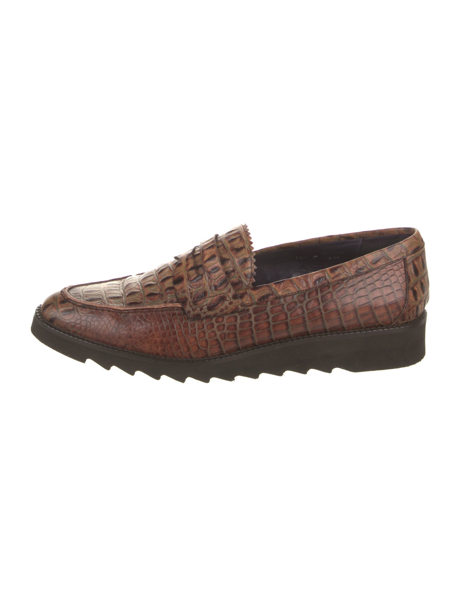 Donald Pliner Leather Animal Print Loafers