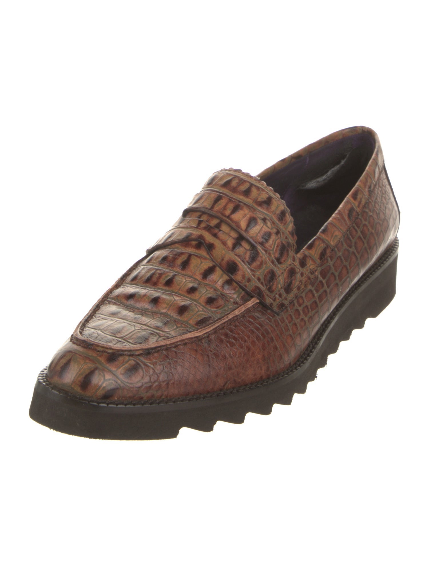 Donald Pliner Leather Animal Print Loafers