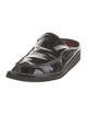 Donald Pliner Patent Leather Leather Trim Embellishment Mules