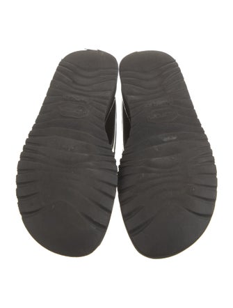 Donald Pliner Patent Leather Leather Trim Embellishment Mules