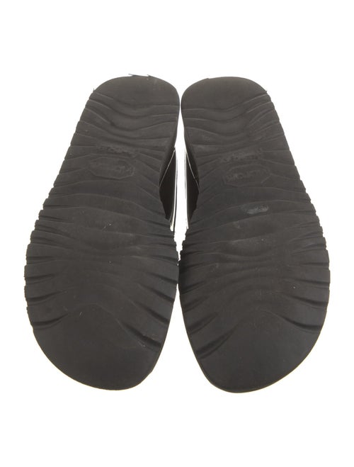 Donald Pliner Patent Leather Leather Trim Embellishment Mules