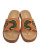 Donald Pliner Leather Floral Print Slides