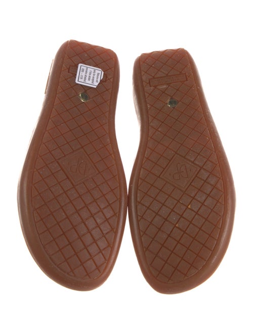 Donald Pliner Leather Floral Print Slides