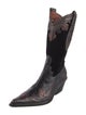 Donald Pliner Suede Patterned Western Boots