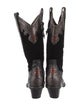 Donald Pliner Suede Patterned Western Boots