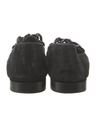 Donald Pliner Suede Chain-Link Accents Moccasins