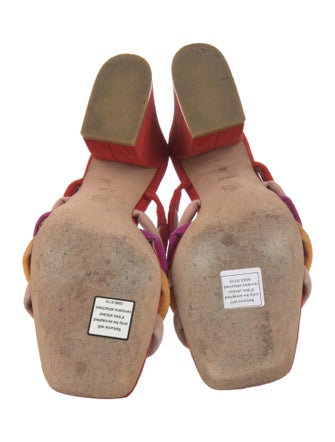 Donald Pliner Suede Colorblock Pattern Slides