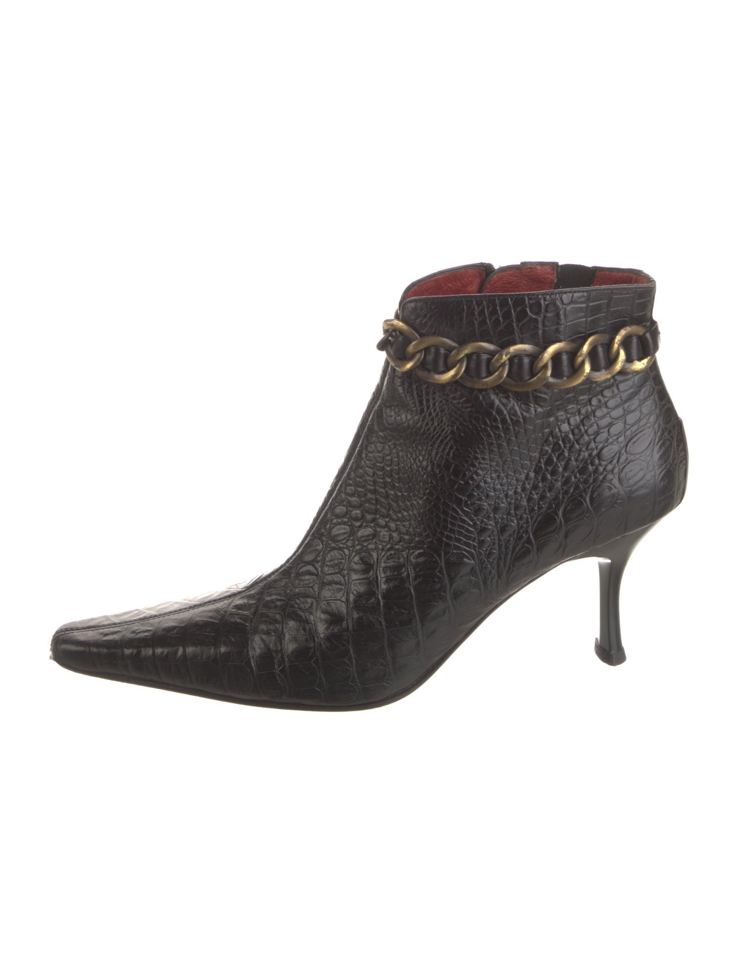 Donald Pliner Embossed Leather Animal Print Boots