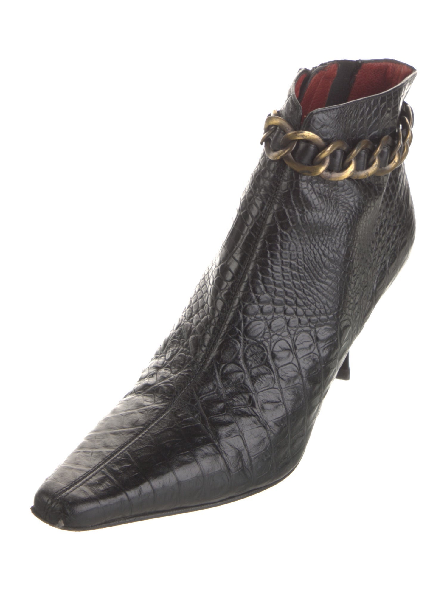 Donald Pliner Embossed Leather Animal Print Boots
