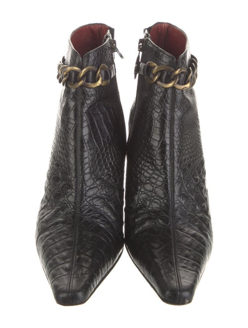 Donald Pliner Embossed Leather Animal Print Boots