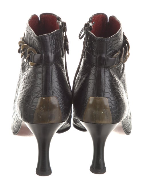 Donald Pliner Embossed Leather Animal Print Boots
