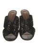 Donald Pliner Suede Crystal Embellishments Slides