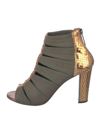 Donald Pliner Canvas Animal Print T-Strap Sandals