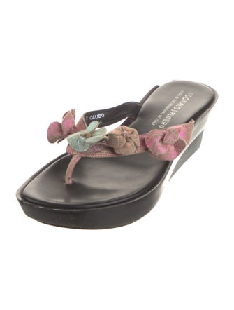 Donald Pliner Printed Glitter Accents Slides