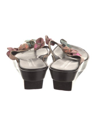 Donald Pliner Printed Glitter Accents Slides