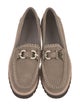 Donald Pliner Suede Chain-Link Accents Loafers