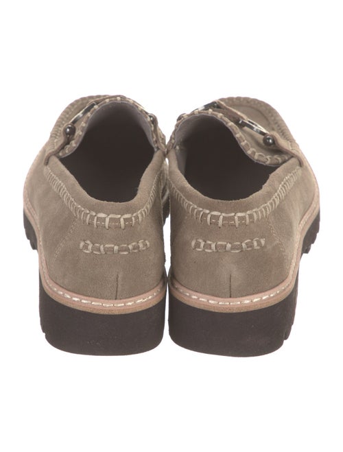 Donald Pliner Suede Chain-Link Accents Loafers