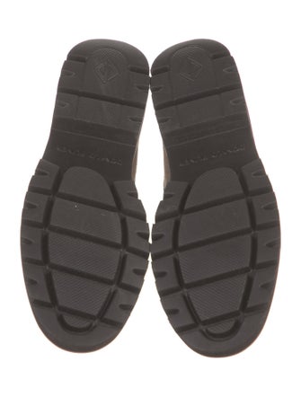 Donald Pliner Suede Chain-Link Accents Loafers