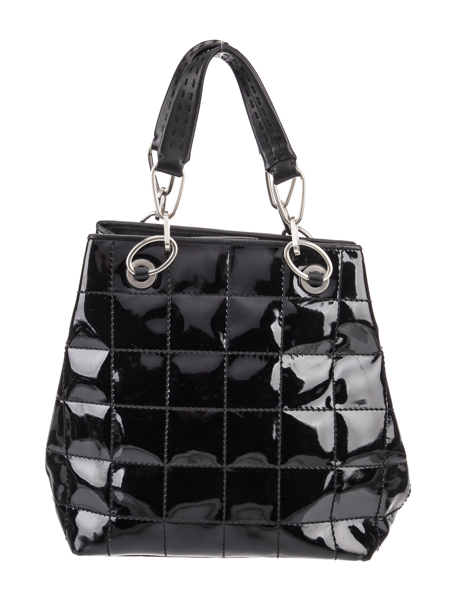 Donald Pliner Patent Leather Top Handle Bag