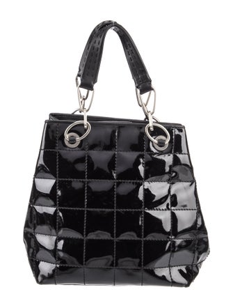 Donald Pliner Patent Leather Top Handle Bag