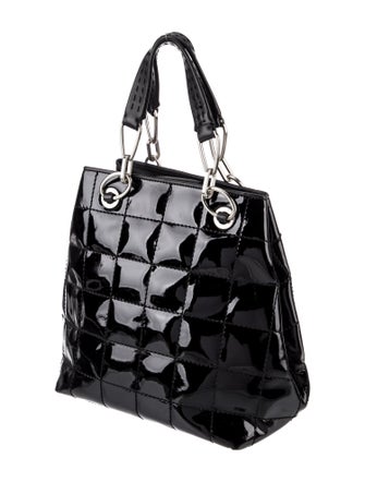 Donald Pliner Patent Leather Top Handle Bag
