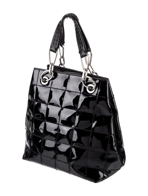 Donald Pliner Patent Leather Top Handle Bag