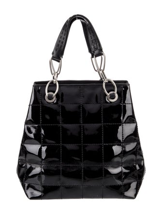Donald Pliner Patent Leather Top Handle Bag