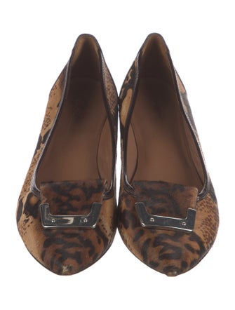 Donald Pliner Ponyhair Animal Print Flats