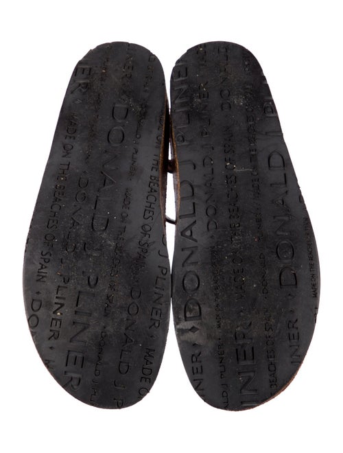 Donald Pliner Leather Animal Print Slides