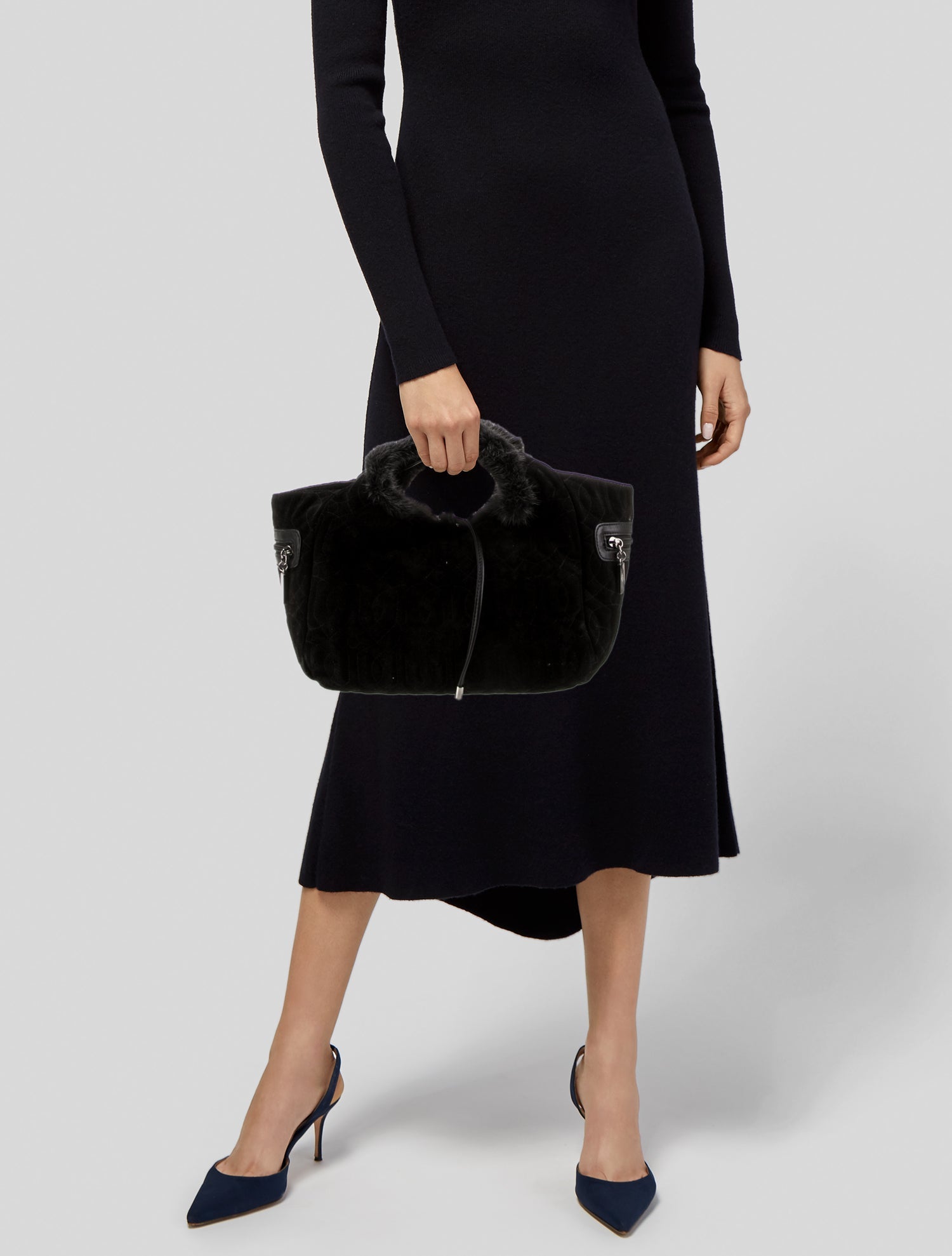 Donald Pliner Suede Top Handle Bag