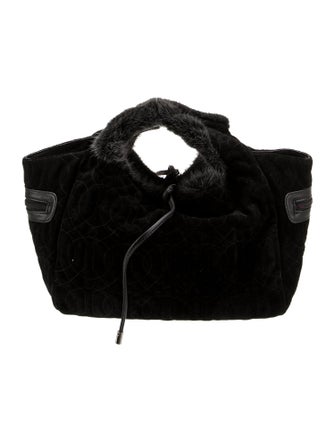 Donald Pliner Suede Top Handle Bag