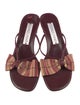 Donald Pliner Leather Striped Slides