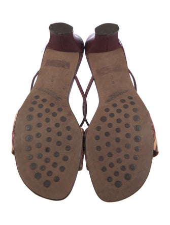 Donald Pliner Leather Striped Slides