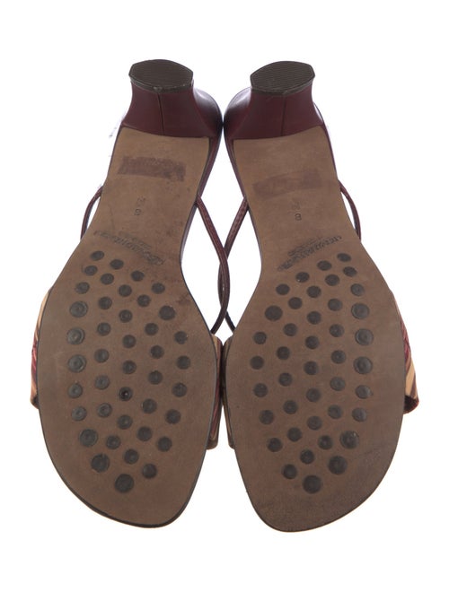 Donald Pliner Leather Striped Slides