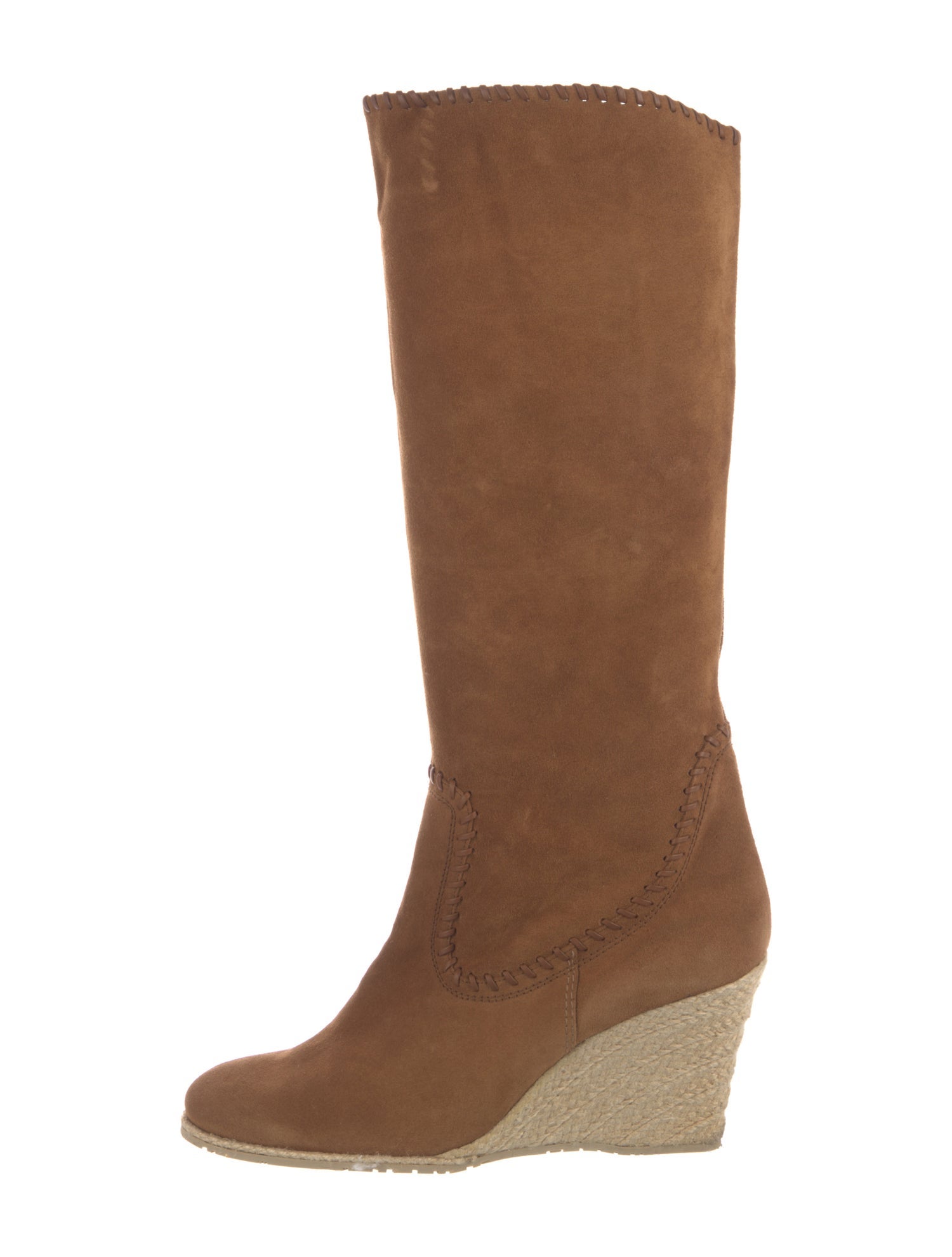 Donald Pliner Suede Colorblock Pattern Riding Boots