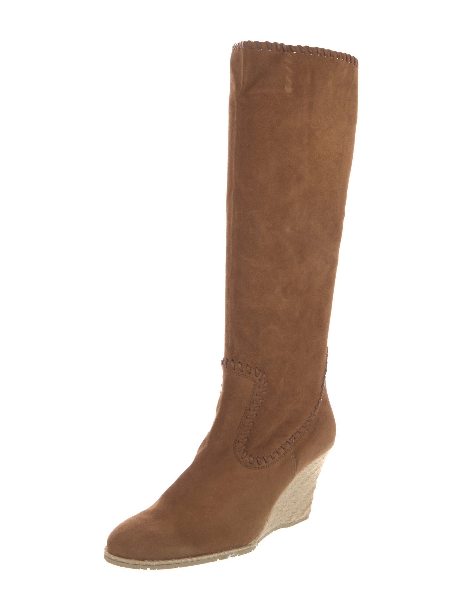 Donald Pliner Suede Colorblock Pattern Riding Boots