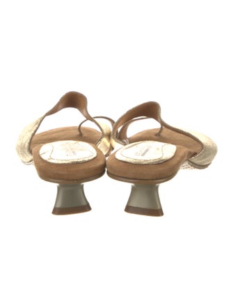 Donald Pliner Suede Animal Print Slides