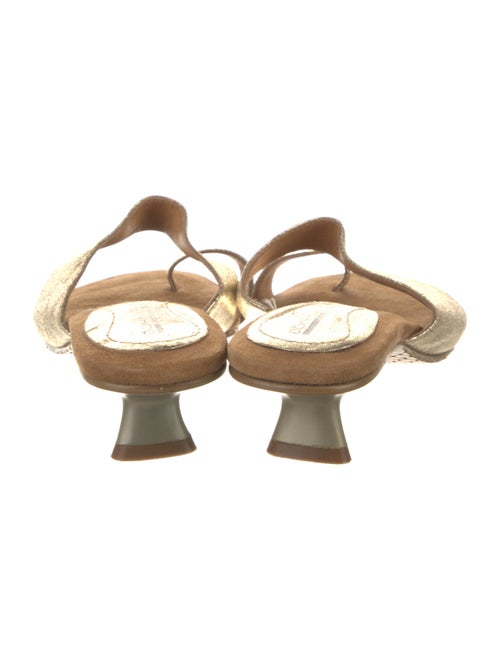 Donald Pliner Suede Animal Print Slides