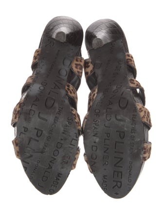 Donald Pliner Ponyhair Animal Print Slingback Sandals